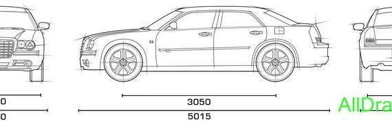 Chrysler 300C (2007) (Крайслер 300C (2007)) - чертежи (рисунки) автомобиля